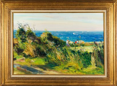 Gaston Sebire 
Gaston SEBIRE (1920 - 2001) - Walk on the cliff - 

Oil on canvas...
