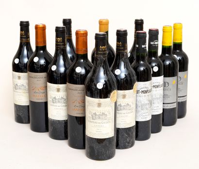 Vins divers 13 bottles: 6 CAHORS 2011 Reserve Caillau Château du Gaudou, 2 CAHORS...