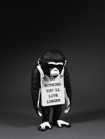 BANKSY BANKSY (after) (1974) - Do Nothing, you'll live longer toy - Black & White...