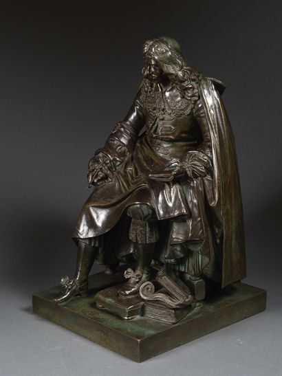 Bernard Gabriel Seurre 
Bernard Gabriel SEURRE (1795-1867) - MOLIÈRE seated statue...