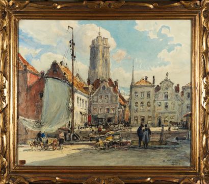 Eugène Villon Eugène VILLON (1879-1951) - Mechelen (Flemish Region) - Grand Place...