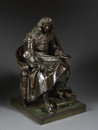 Bernard Gabriel Seurre 
Bernard Gabriel SEURRE (1795-1867) - MOLIÈRE seated statue...