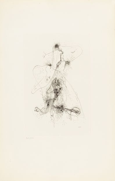 Otto WOLS Otto WOLS (1913 - 1951)- Foyers actifs, 1941 - Engraving signed in the...