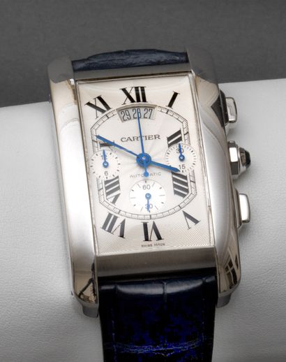Cartier CARTIER TANK AMERICAINE XL CHRONOGRAPH - Hours, minutes, small seconds, date,...