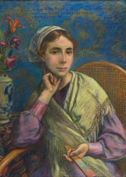 Georges Daniel de Monfreid Georges Daniel de MONFREID (1856-1929) - Portrait d’Agnès,...