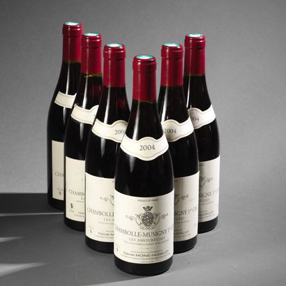 Chambolle Musigny 6 bottles CHAMBOLLE-MUSIGNY 2004 1er cru "Amoureuses" Domaine Moine-Hudelot...