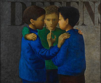 Robert Forgas 
Robert FORGAS (born in 1929) - The Three Brothers - Oil on canvas...