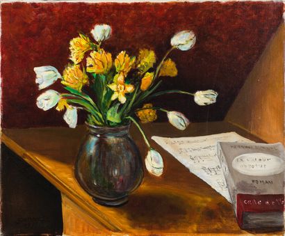 J. Duerreux J. DUERREUX - Still Life - Oil on canvas signed and dated 1989 below...
