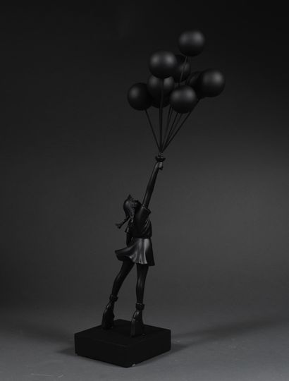 BANKSY (d'après) BANKSY (d'après) (1974) - Flying Balloon Girl Toy -Black - Hauteur...
