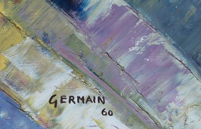 Jacques GERMAIN Jacques GERMAIN (1915-2001) - Composition, 1960 - Huile sur toile...