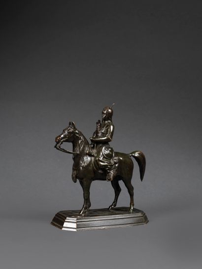 Antoine-Louis Barye Antoine-Louis BARYE (1795-1875)- Guerrier du Caucase - Bronze...