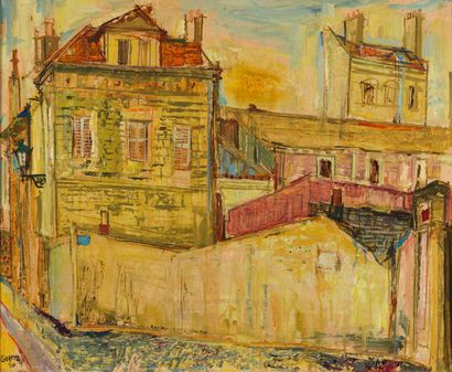 Roger Guerrant Roger GUERRANT (1930-1977) - La Ville - Huile sur toile signée et...