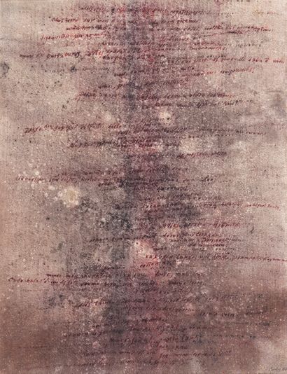 CARLOS CARLOS - poem by Rojalia, 1961 - 64 x 50 cm