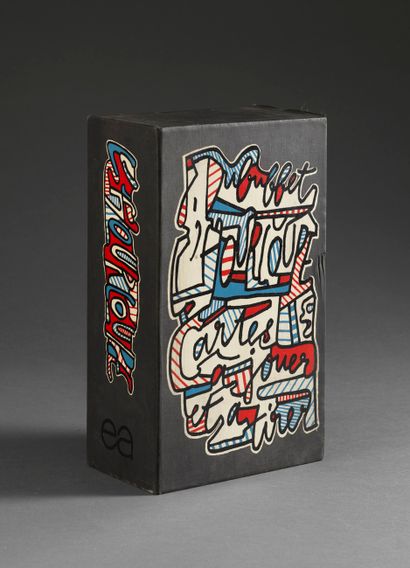 Jean DUBUFFET DUBUFFET (Jean). Bank of the Hourloupe, Playing cards and to draw.53...