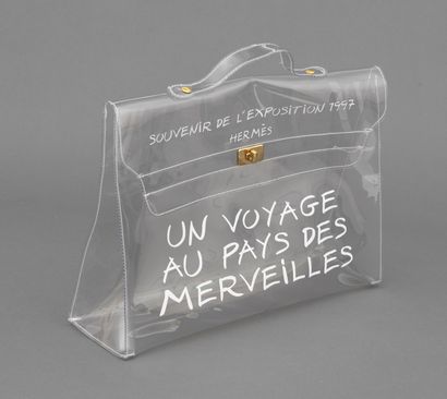 Hermès HERMES - Sac en plastique transparent ayant contenu le dossier de presse de...