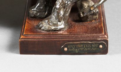 Ary Bitter Ary BITTER (1883-1973) - TWO ELEPHANT BOOKBACKS - Two bronzes forming...