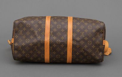 Louis Vuitton LOUIS VUITTON - Travel bag keepall 45 cm in monogram canvas and natural...