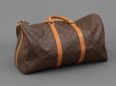 Louis Vuitton LOUIS VUITTON - Sac de voyage keepall 50 cm en toile monogram et cuir...