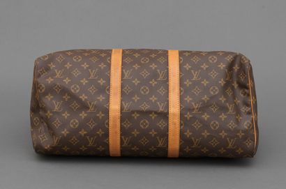 Louis Vuitton LOUIS VUITTON - Keepall travel bag 50 cm in monogram canvas and natural...