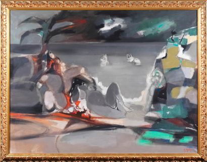 Marcel MOULY Marcel MOULY (1918-2008) - Bain avant l'Orage, 1961 - Oil on canvas...