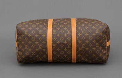 Louis Vuitton LOUIS VUITTON - Keepall travel bag 50 cm in monogram canvas and natural...