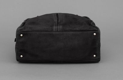 Chanel CHANEL - Shoulder bag in black nubuck effect calfskin - Inside in black cotton...