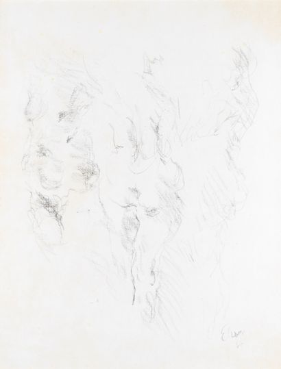 Eugène LEROY 
Eugène LEROY (1910-2000) - Nudes - Pencil drawing signed in lower right...