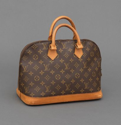 Louis Vuitton LOUIS VUITTON - Sac à main Alma PM en toile monogram et cuir naturel...