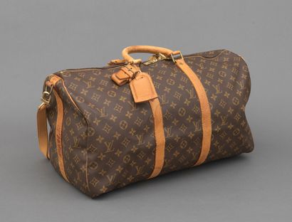 Louis Vuitton LOUIS VUITTON - Sac de voyage keepall 50 cm en toile monogram et cuir...