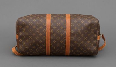 Louis Vuitton LOUIS VUITTON - Travel bag keepall 45 cm in monogram canvas and natural...