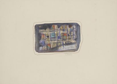 Roger BISSIERE 
Roger BISSIERE (1886-1964) - Composition - Collage signed in pencil...