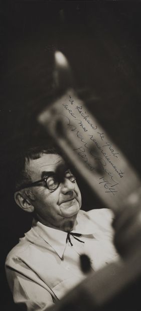 Richard de GRAB Richard DE GRAB - Portrait of Man Ray - Vintage silver print - Signed...