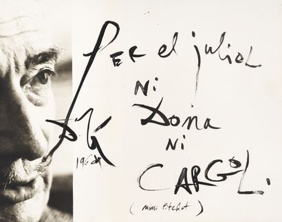 Salvador DALI Salvador DALI (1904-1989) - Photo de Dali dédicacée "Per el Juliel...
