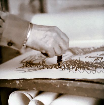 Massimo Campigli 
Massimo CAMPIGLI (1895-1971) - Portrait of a woman - Felt pen signed...