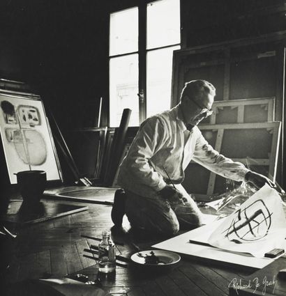 Jean PIAUBERT Jean PIAUBERT (1900-2002) - Composition - Encre et crayon gras - Signé...