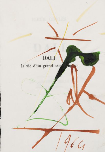 Salvador DALI Salvador DALI (1904-1989) - Sur une page d'un livre Dali, la vie d'un...