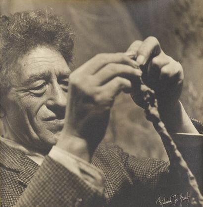 Richard de GRAB Richard de Grab -In a portfolio, Portrait of Alberto Giacometti -...