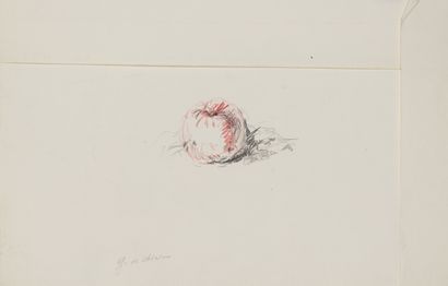 Giorgio DE CHIRICO Giorgio DE CHIRICO (1888-1978) - Apple - Pencil drawing signed...