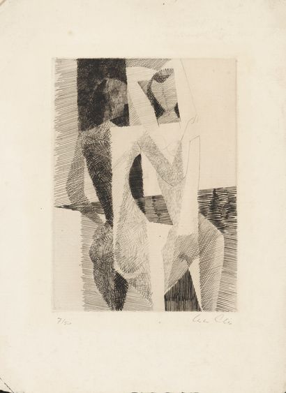 Gustave SINGIER Gustave SINGIER (1909-1984)- Composition aux femmes - Gravure signée...