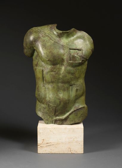 Igor Mitoraj Igor MITORAJ (1944-2014) - Perseus - Bronze with green shaded patina...