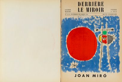 Joan MIRO Joan Miro - Editions Maeght, square back binding with blue cloth including...