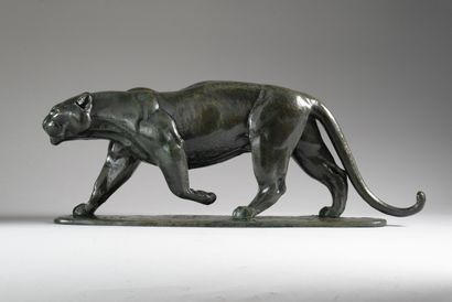 André-Vincent BECQUEREL André-Vincent BECQUEREL (1893-1981) - Walking panther - Bronze...