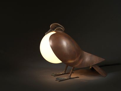 François-Xavier LALANNE François-Xavier LALANNE (1927-2008) - Lampe pigeon - Epreuve...