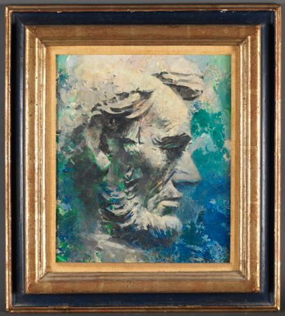 Walter MURCH Walter MURCH (1907-1967) - Abraham Lincoln - Oil on panel signed lower...