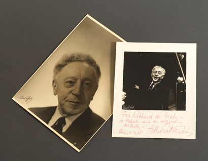 Arthur RUBINSTEIN 
Arthur RUBINSTEIN, chef d'orchestre, ensemble de deux photographie...