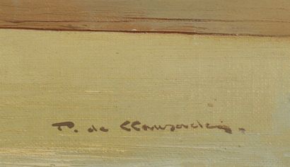 Pierre de CLAUSADE Pierre de CLAUSADE (1910-1970) - Landscape - Oil on canvas signed...