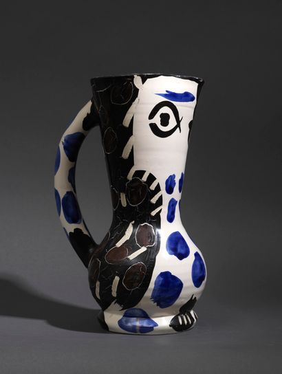 PABLO PICASSO Pablo PICASSO (1881-1973) - Cruchon Hibou, 1955 - Turned pitcher -...