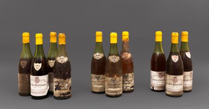VINS 8 bottles including 3 Corton Charlemagne 1967, 3 Puligny Montrachet 1966 and...