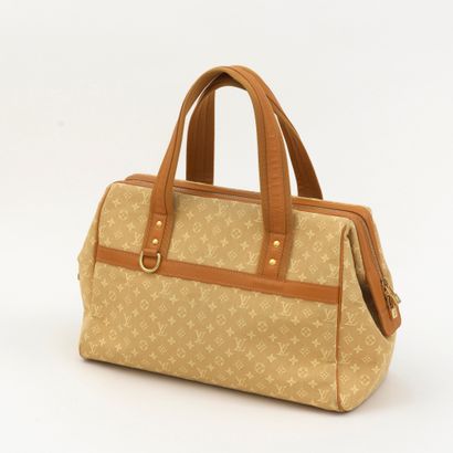Louis Vuitton LOUIS VUITTON - Sac type doctor bag en tote tissé monogrammé et cuir...
