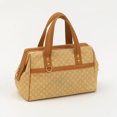 Louis Vuitton LOUIS VUITTON - Doctor bag in monogrammed woven tote and gold leather...